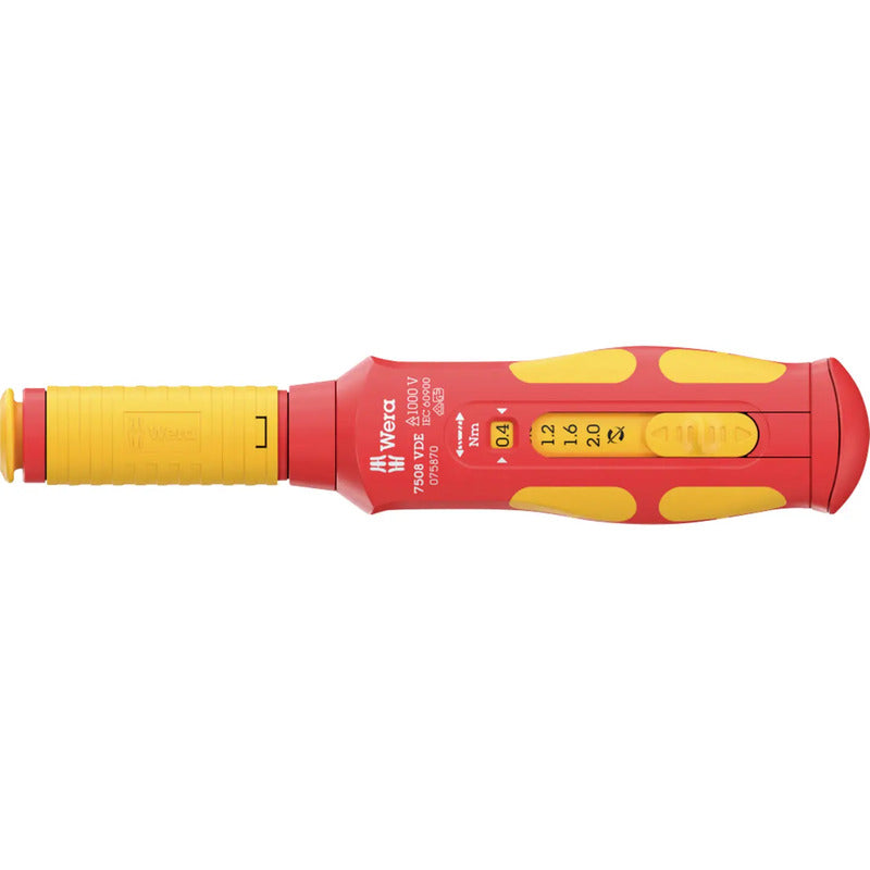 Wera Drehmoment-Schraubendreher VDE 7508 0,4-2Nm Handwerkzeug 192mm isoliert - 4013288233578