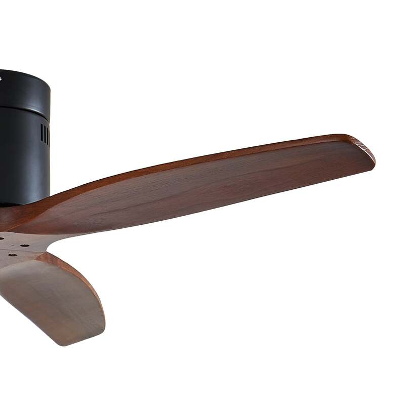Lucande Deckenventilator Vindur schwarz Holz DC leise Fernbedienung bis 15m² - 4251911779844