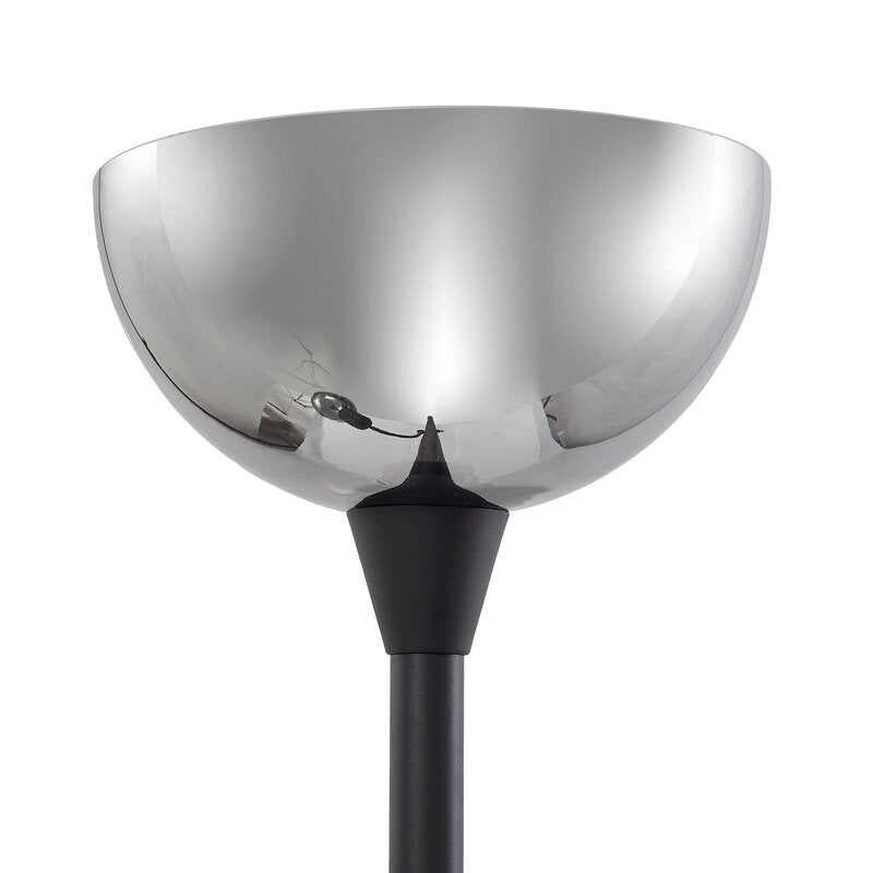 Lindby Stehleuchte Nehemia schwarz Glas Leselicht 185 cm Stehlampe Lampe Leuchte - 4251911793345