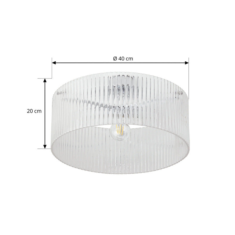 Meritt Deckenleuchte Deckenlampe LED Lampe Leuchte chrom klar Ø40cm Glas - 4255830906077