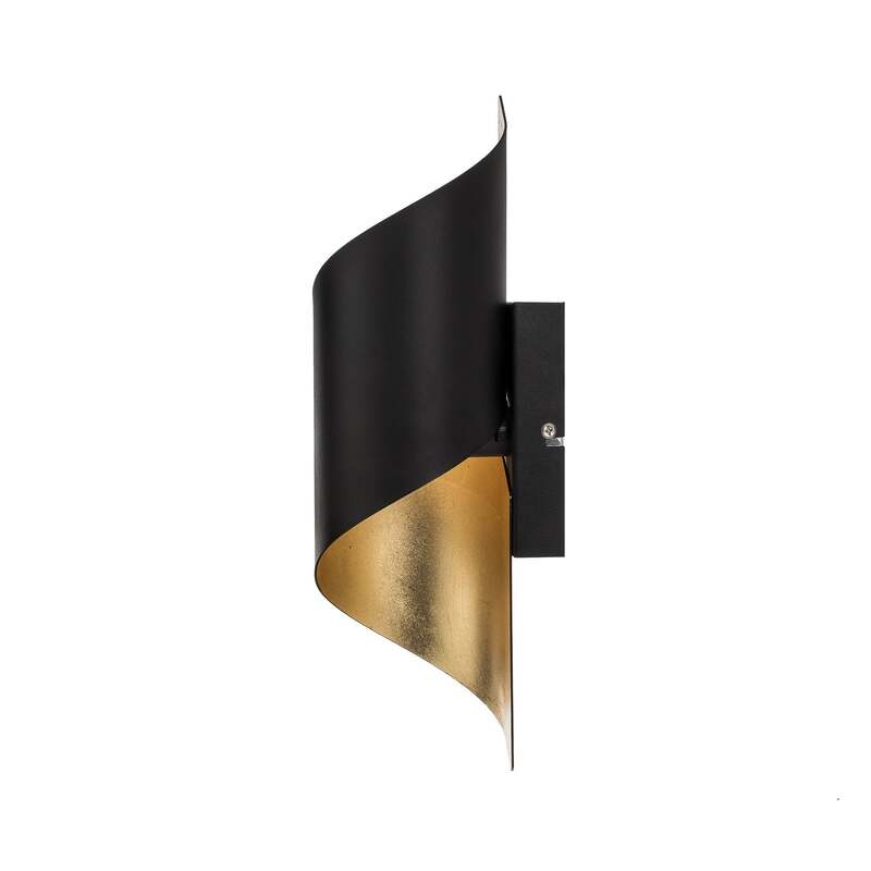 Lindby Wandleuchte Desirio LED Wandlampe dimmbar schwarz gold 35cm E14 Metall - 4251911712810