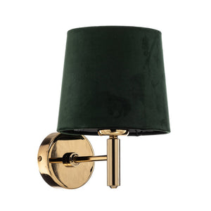 B-Ware Argon Wandleuchte Lampe Polo Plus Textilschirm messing grün