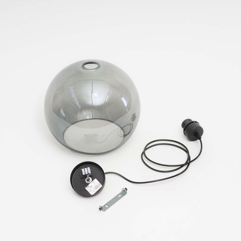 TK Lighting Hängeleuchte Cubus Hängelampe Leuchte Licht rauchgrau Glas Ø30cm E27 - 5901780542924