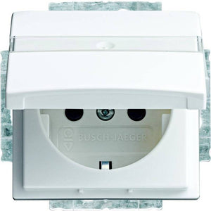 2x B-Ware Busch Jaeger Steckdose Einsatz Schuko Dose balance SI Alpinweiß 2 STÜCK