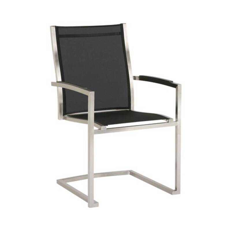 Best Freischwinger Marbella 47881151 Designer Stuhl schwarz Edelstahl - 4043153103019