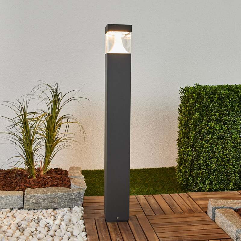 Lucande LED-Pollerleuchte Egon Wegelicht Mastleuchte mit eckigem Leuchtkörper - 4251096538823