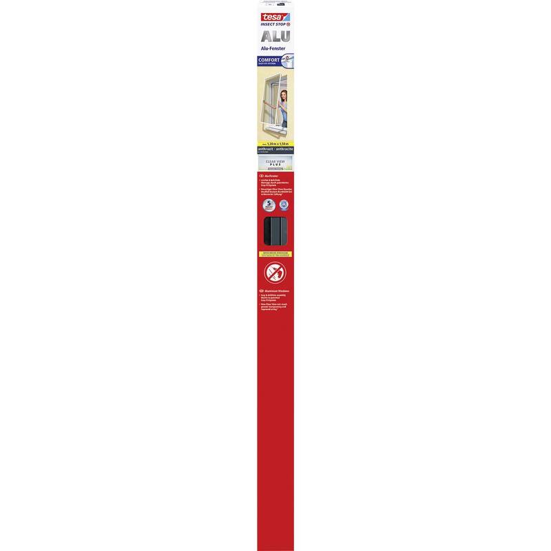 Tesa ALU COMFORT 55195-00003-00 Fliegengitter 1200 mm x 1500 mm Anthrazit Gitter - 4042448377944