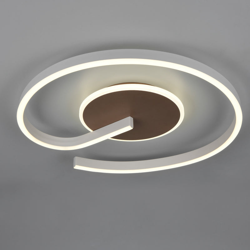 Reality Deckenleuchte Calle LED Lampe dimmbar CCT 2300K-4000K braun Ø50cm - 4017807654295