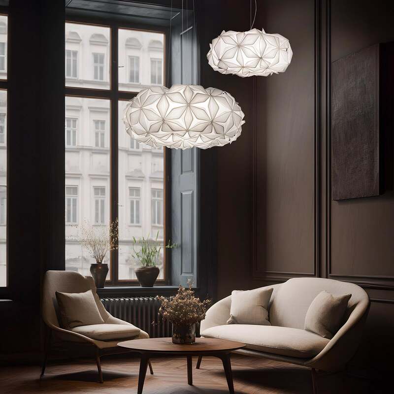 Slamp Pendellampe Hängeleuchte C'EST LA VIE LED dimmbar weiß Ø53cm Kabel - 0000010054216