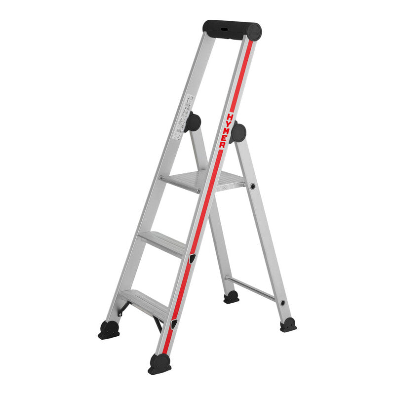 Hymer Stufenleiter Aluminium 3 Stufen Plattform Leiter ergonomisch stabil 1370mm - 4019502339477