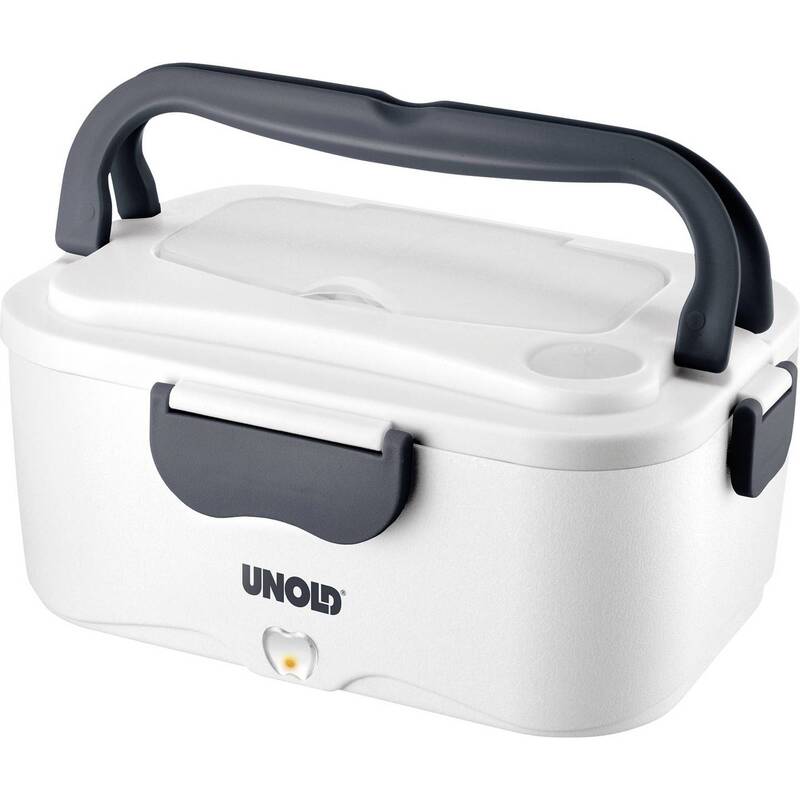 Unold Elektrische Lunchbox 1,5l Edelstahlbehälter grau weiß für unterwegs 35W - 4011689588501