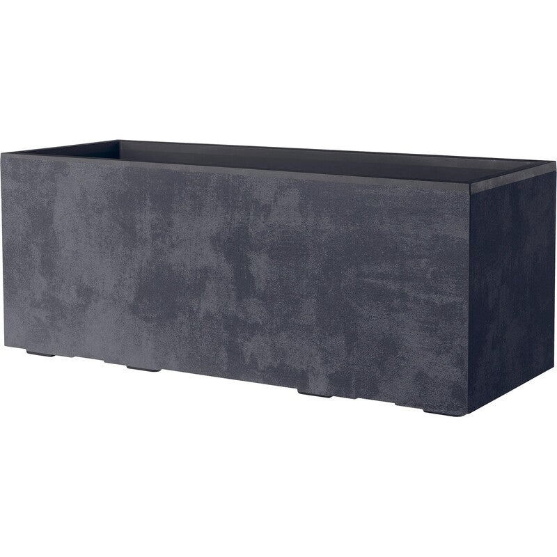Deroma Pflanzkasten Hochbeet Millennium 39x99,3cm Anthrazit mit 8 Rädern - 0191942097446