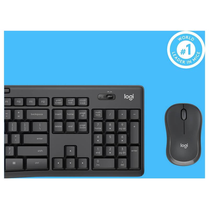 LOGITECH Kabelloses Silent Wireless Combo MK295 QWERTY Tastatur Schwarz - 5099206092433