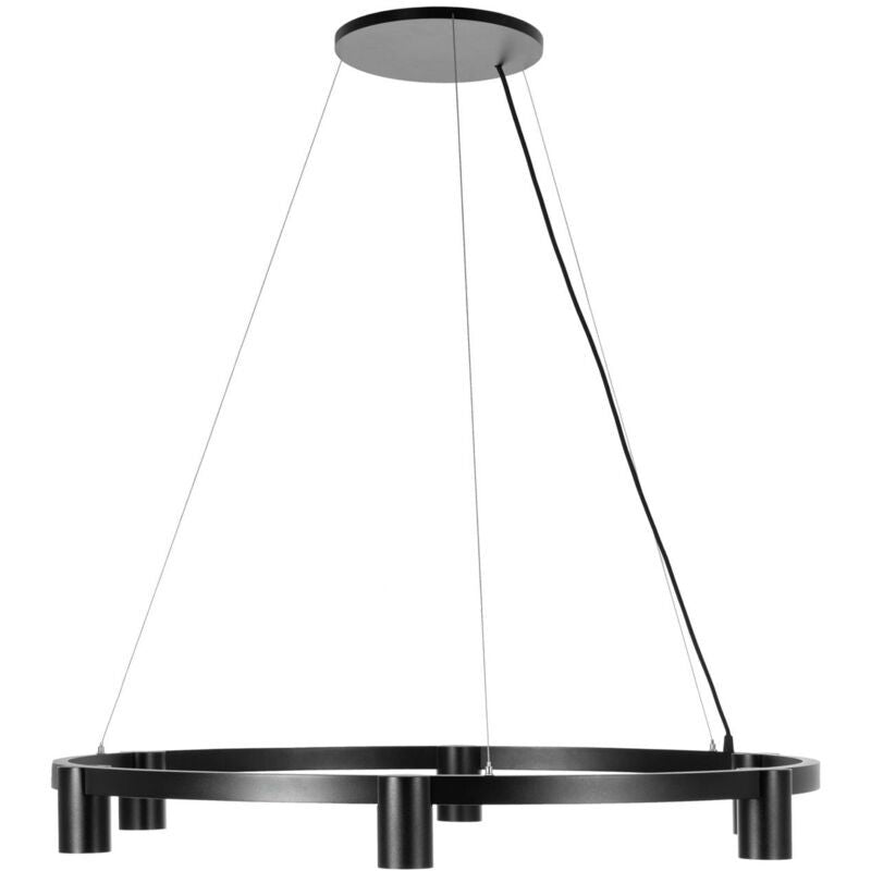 Arcchio Leuchte Pendelleuchte Hängeleuchte Brinja schwarz Aluminium Innen 6fl - 4251911759976