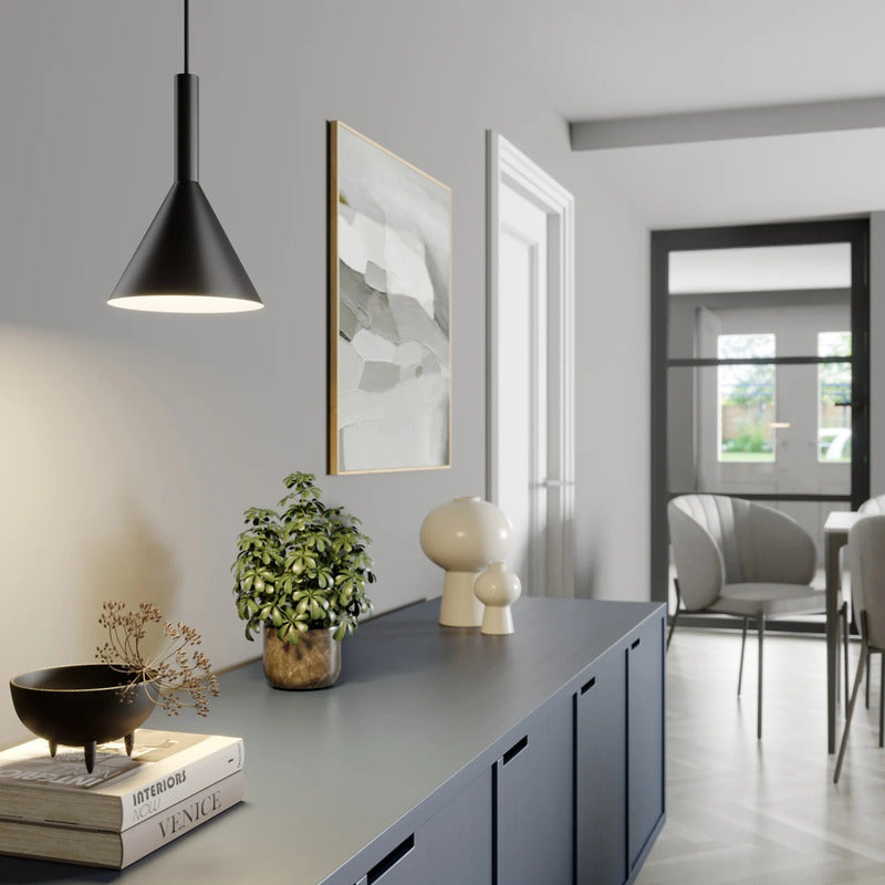 Arcchio Hängelampe Hängeleuchte Tadej LED Pendelleuchte dimmbar schwarz-weiß - 4251096576276