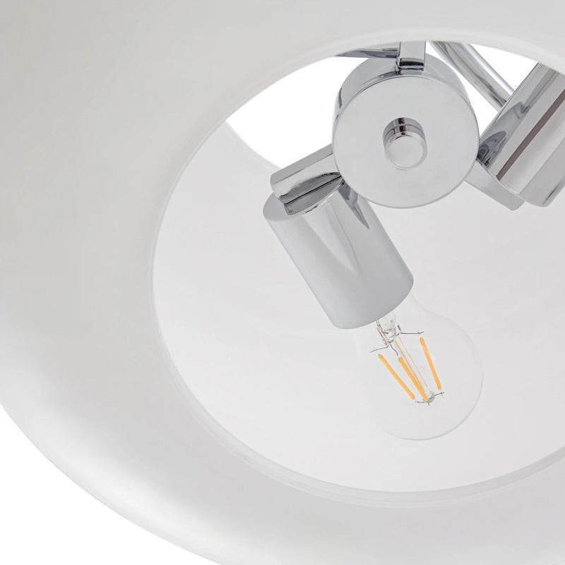 Lucande Hängeleuchte Christo LED Pendelleuchte dimmbar chrom/weiß Ø42cm 44,5cm - 4255830911293