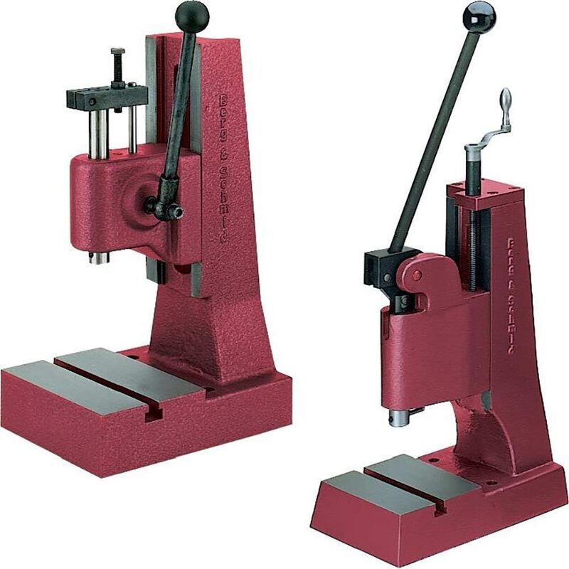 Berg & Schmid Handhebelpresse Presse 800kp T-Nute verstellbare Arbeitshöhe Stahl - 4330816412558