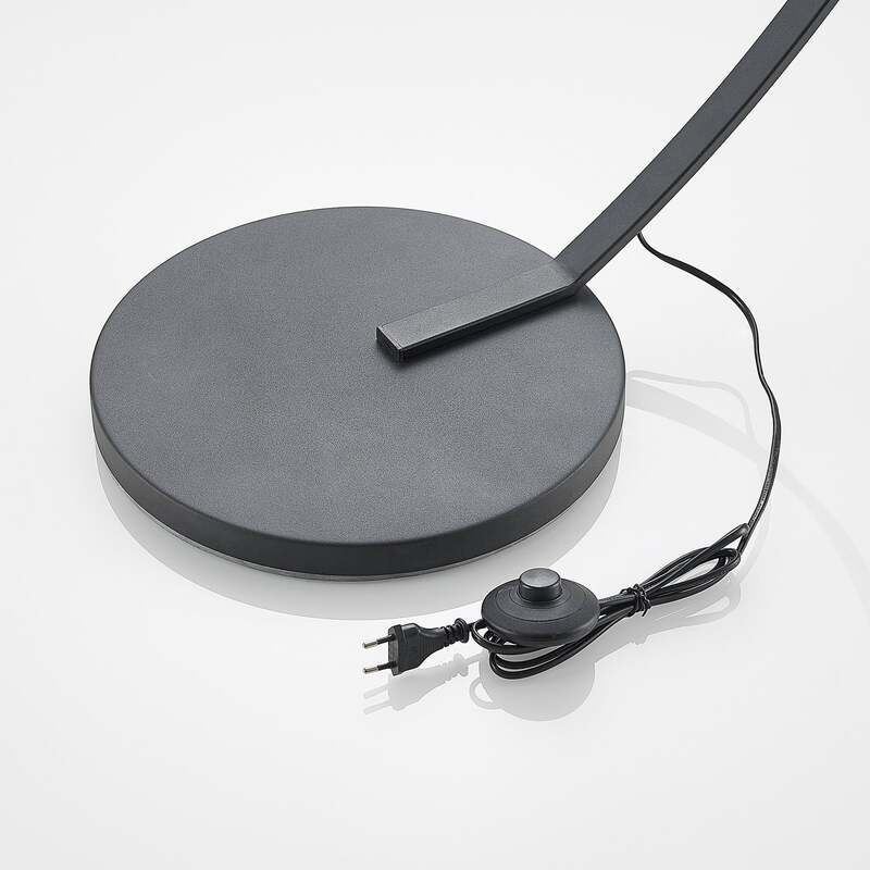 Lindby Bogenstehlampe Stehleuchte Emilienne schwarz goldfarben Wohnzimmer La574 - 4251096592771