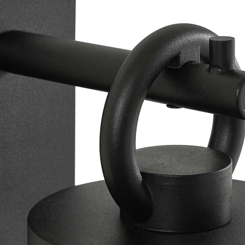 Lindby Außenwandleuchte Yrene LED Gartenlampe mit Sensor schwarz 20cm IP44 - 4251911798098
