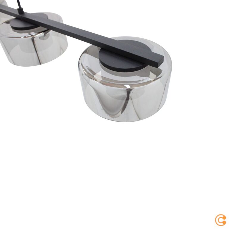 Paul Neuhaus Pendelleuchte Hängelampe LED Rika Glas Schwarz dimmbar - 4012248383100