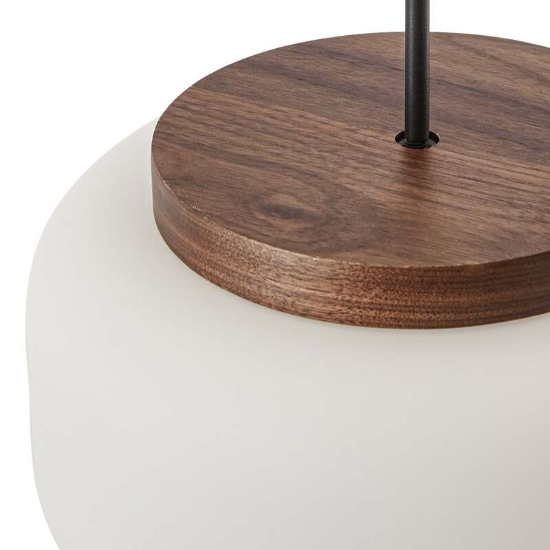Quitani Hängelampe Hängeleuchte Shiro LED Pendelleuchte dimmbar weiß walnuss - 4255830910838