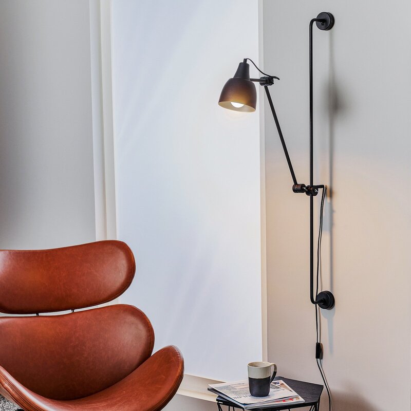 Euluna Wandleuchte mit Stecker Wandleuchte Wandlicht Leseleuchte Licht 1-flammig - 5904798648213