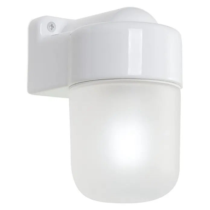 ORION Ostia Wall Light, White, Ceramic, Satin Glass, E27 - 9003090282067