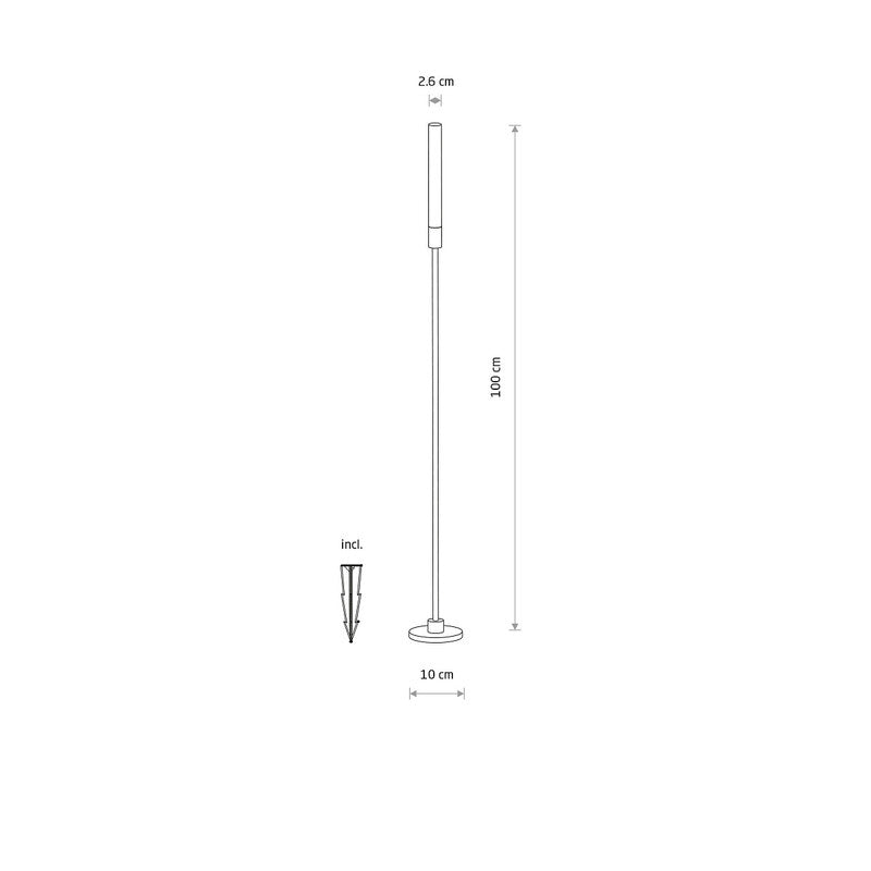 Nowodvorski Außenleuchte Wegeleuchte Zola LED Gartenlampe schwarz 100cm IP54 - 5903139115452