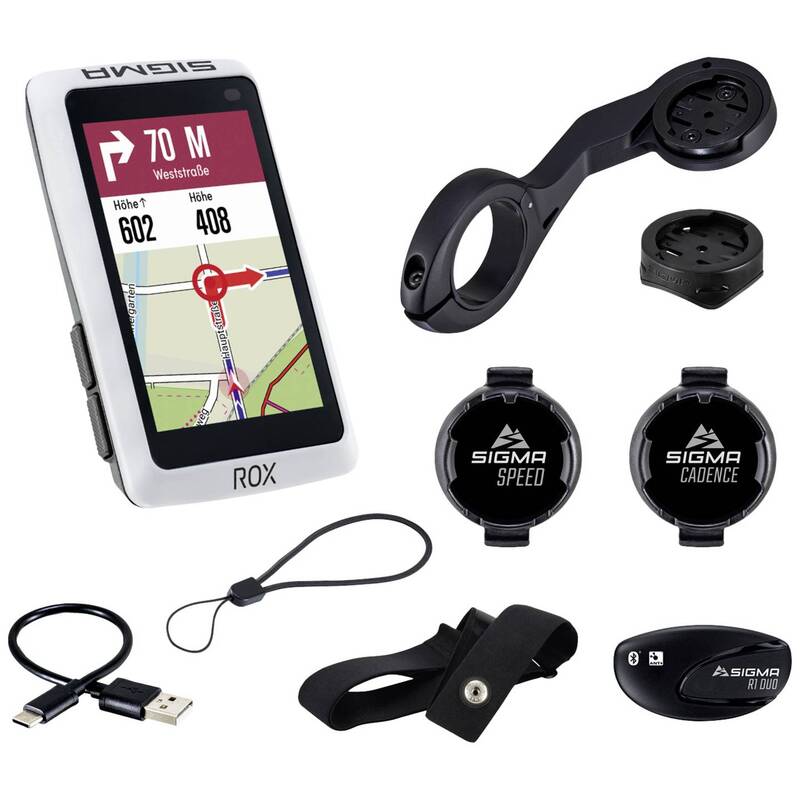 Sigma Fahrrad-Navi ROX 12.1 EVO Bluetooth GPS GLONASS Europa 3 Zoll 110g weiß - 4016224010431