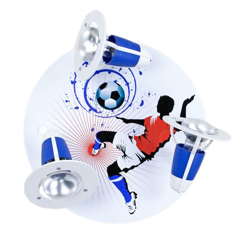 Elobra Deckenleuchte Lampe Soccer Kinderzimmer blau weiß Holz LED Kinderlampe - 4019698128152