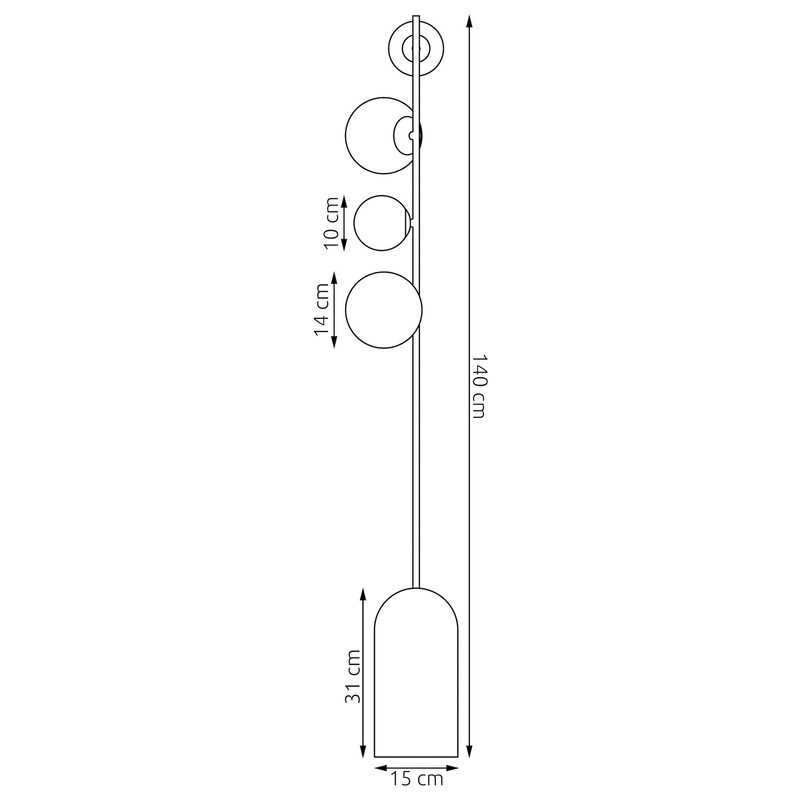 Lampadar ETNO LP4 Hängeleuchte LED Lampe 8W G9 weiß 140x15cm moderne Leuchte - 5907106013147