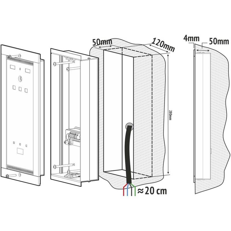 Bellcome 7" Video-Türsprechanlage Kabelgebunden Komplett-Set 8teilig Weiß - 6425859407819