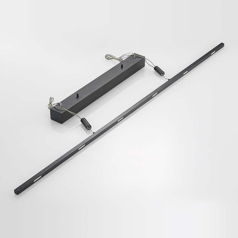 Lucande Pendelleuchte Hängeleuchte Stakato LED dimmbar schwarz 140cm 6-flg. - 4251911718959