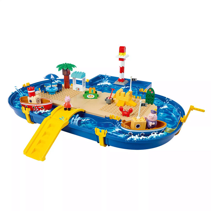 BIG Waterplay Set Peppa Pig Holiday Spielzeug Set mit Booten und Figuren bunt - 4004943551403