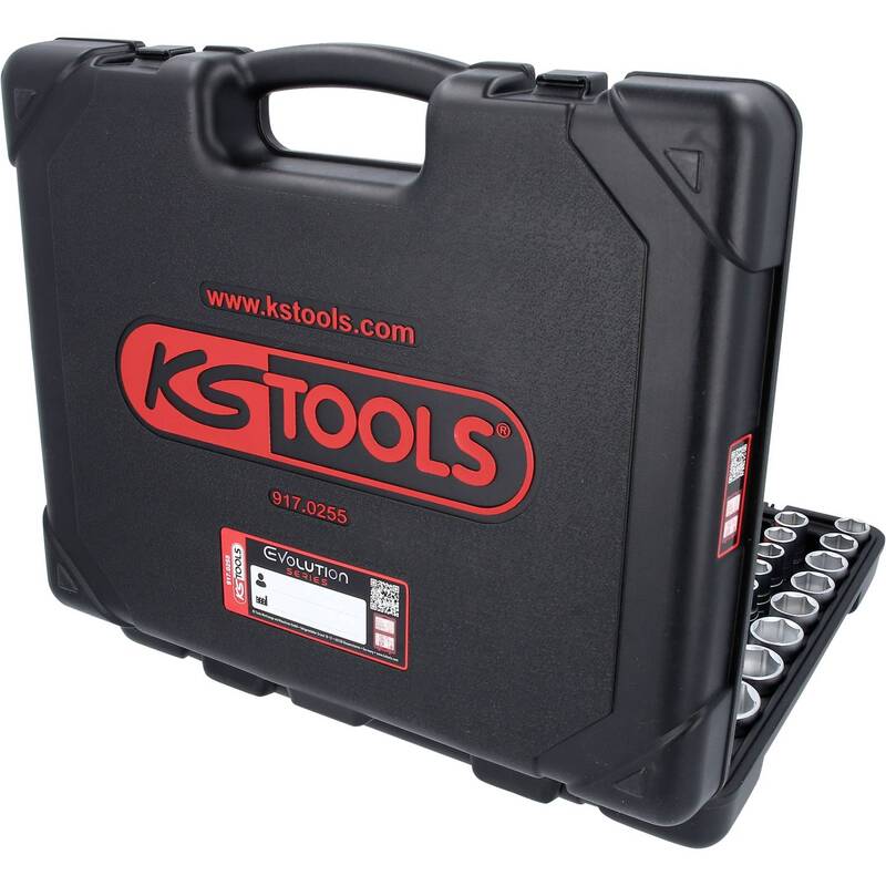 KS Tools Steckschlüsselsatz 1/4" 3/8" 1/2" 255 Teile Chrom-Vanadium Stahl Koffer - 4042146907559