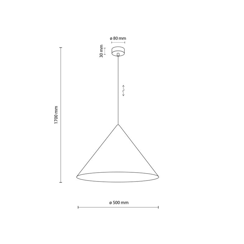TK Lighting Hängeleuchte Pendelleuchte CONO mint XL 50 cm Lampe Leuchte E27 LED - 5906135100873