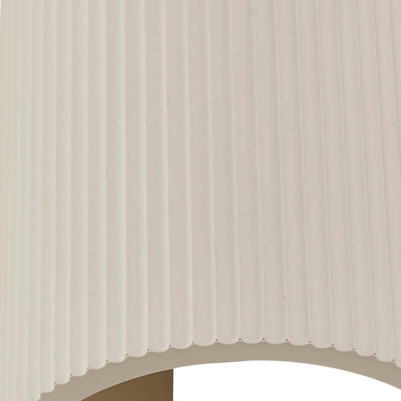 Lindby Wandleuchte Colja Wandlampe Wandlicht Leuchte rund Höhe 30,5 cm Gips weiß - 4251911794229