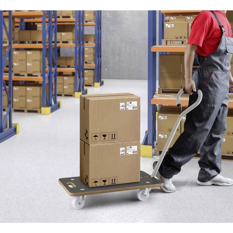 TOOLCRAFT Klappbarer Plattformwagen 59x29 cm 250 kg Traglast Schwarz - 4064161342962