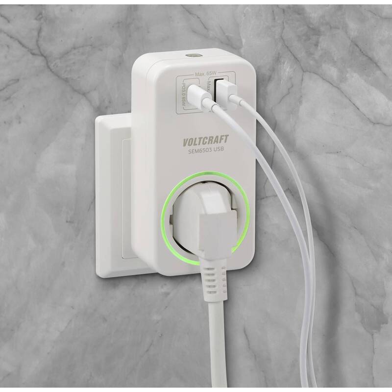 VOLTCRAFT Energiekosten-Messgerät SEM6503 USB-Schnittstelle Datenexport 3680W - 4064161293738