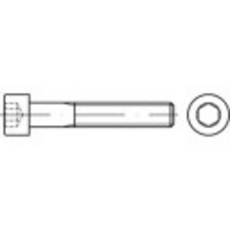 Toolcraft Zylinderschrauben Schrauben Innensechskant Stahl M8 200 Stück 30 mm - 4053199804740