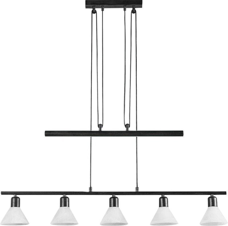 Lampenwelt LED-Hängeleuchte Hängeleuchte Lampe Eleasa easydim 5-f. schwarz Leuch - 4251096531442