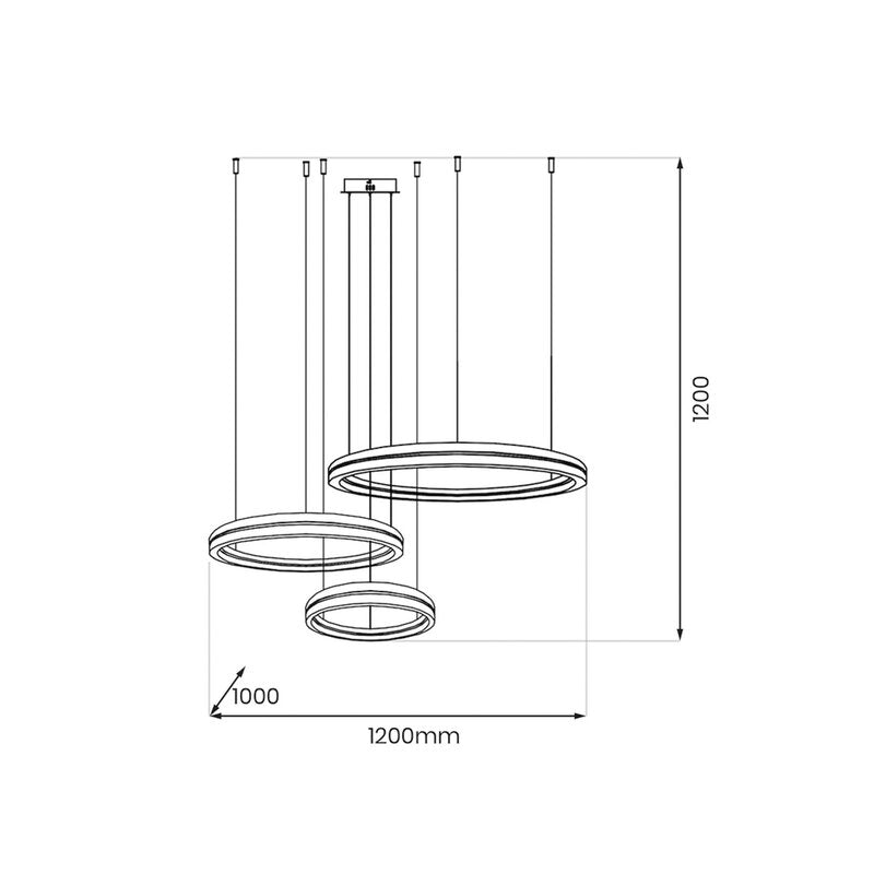 Milagro Lighting Hängeleuchte Pendelleuchte Gravity Metall schwarz Lampe - 5902693711858