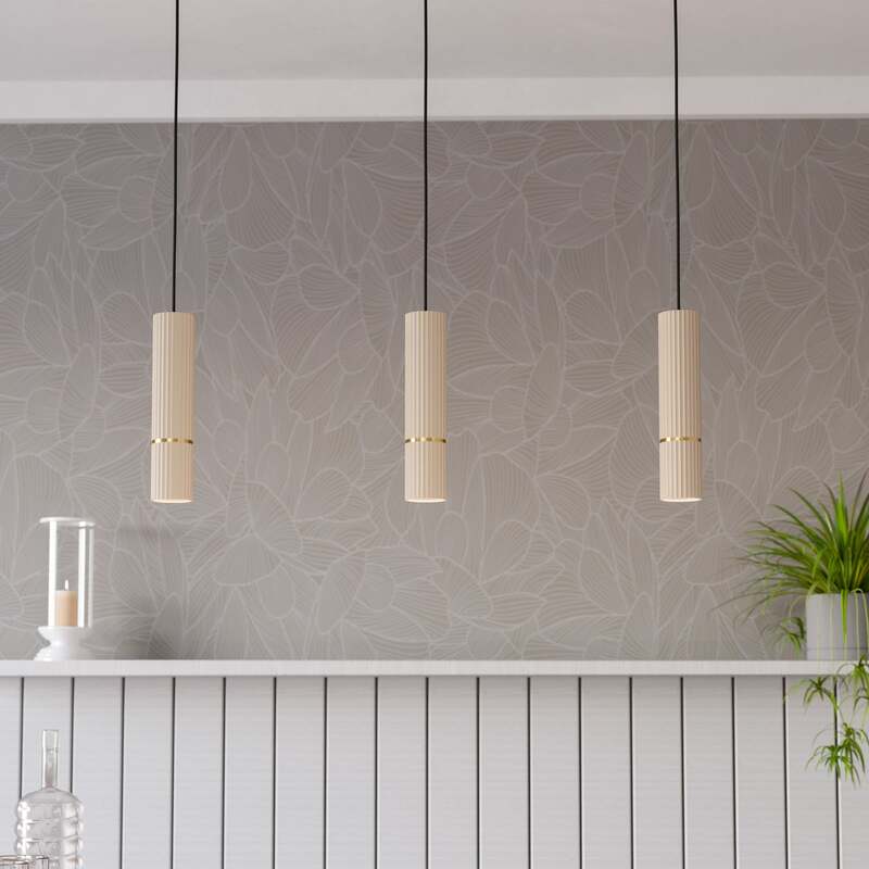 Hängeleuchte Caminia Pendelleuchte Lampe sandfarben Länge 77 cm SIEHE TEXT/FOTO - 9008606312498