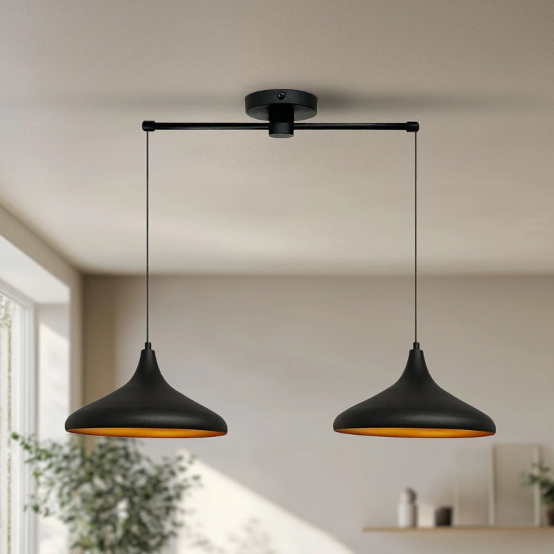 ROYALTECH Hängeleuchte Claus LED Pendelleuchte Lampe dimmbar schwarz gold 85cm - 8684543261870