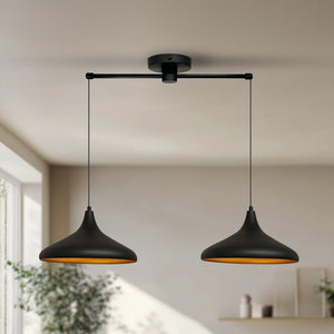 B-Ware ROYALTECH Hängeleuchte Claus LED Pendelleuchte Lampe dimmbar schwarz gold 85cm