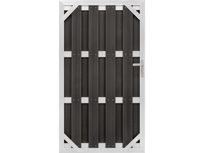 WPC-Tür Anthrazit 180x100cm Holz-Kunststoff-Verbindung witterungsbeständig - 4007876474504