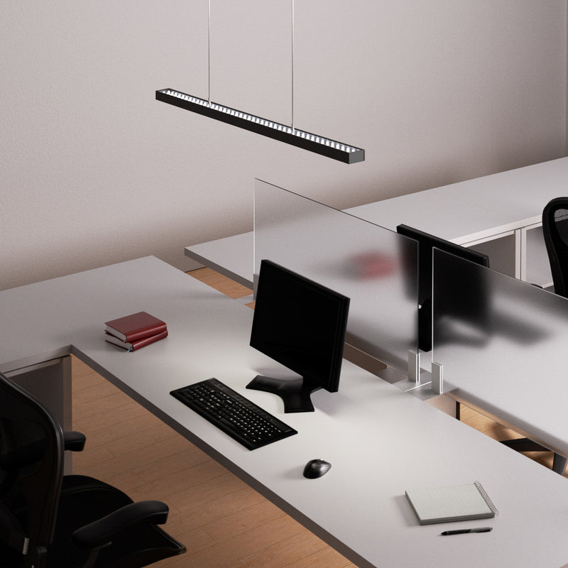 Arcchio Pendelleuchte Jolinda LED Hängelampe Büroleuchte schwarz 118cm 7200lm - 4251911779196