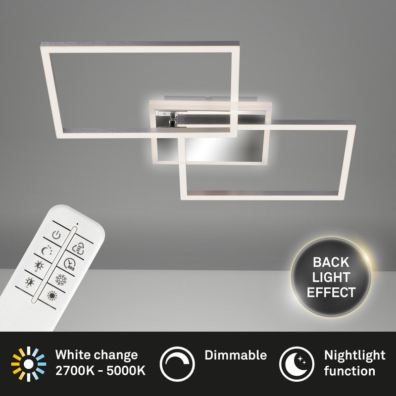 Briloner LED-Deckenlampe Frame Deckenlampe Deckenlicht 2-flammig LED aluminium - 4002707402909