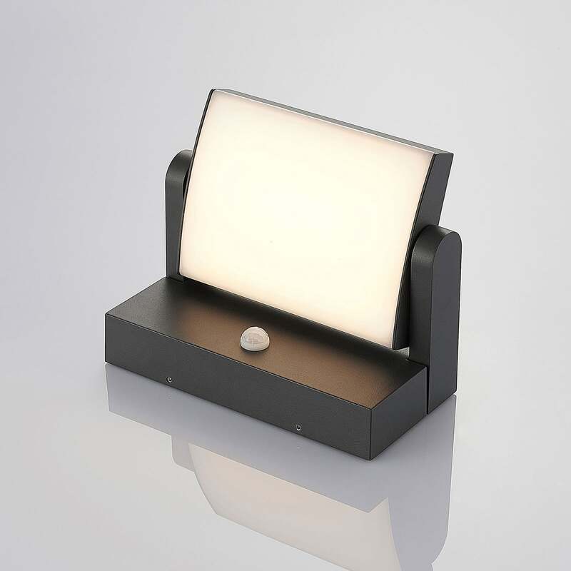 Lindby  LED-Außenwandleuchte Sherin Wandleuchte Außenlampe mit Sensor dunkelgrau - 4251096554502