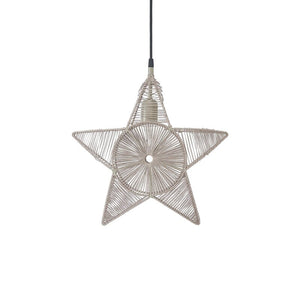 B-Ware PR Home Dekostern Stern Metall Regina Garn beige Dekoartikel